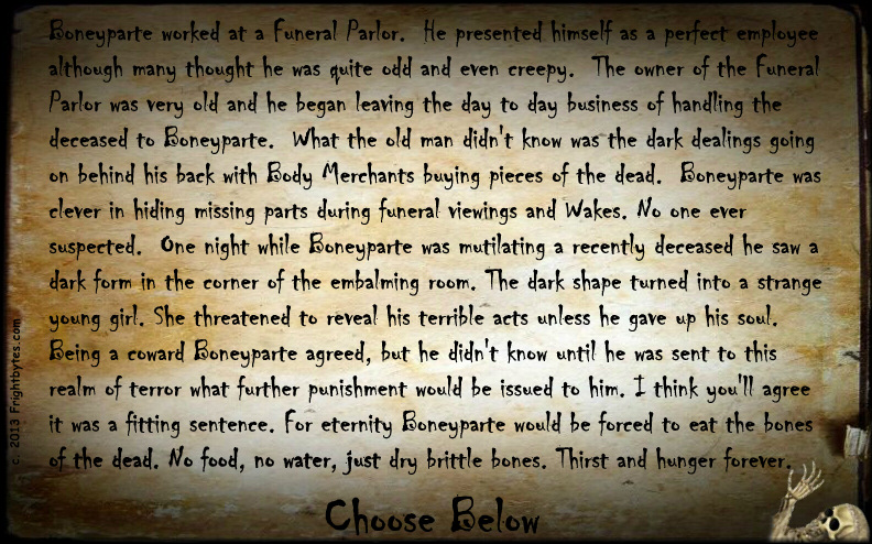 The story of Frightbytes Boneyparte the Ghoul